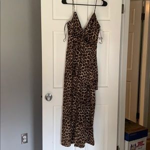 NWT Zara leopard jumpsuit xs